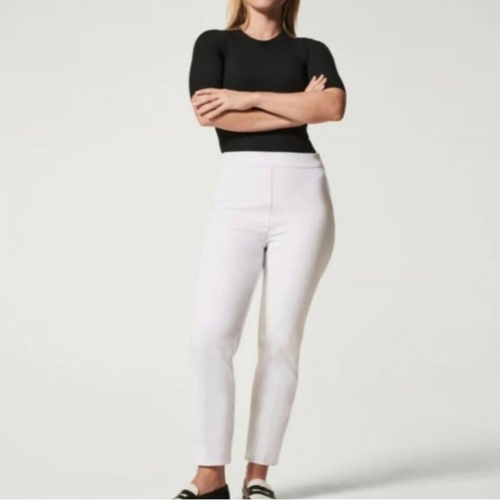 Spanx Ankle Straight Pant Comfort Stretch Pull-on Waist Silver Lining 3X